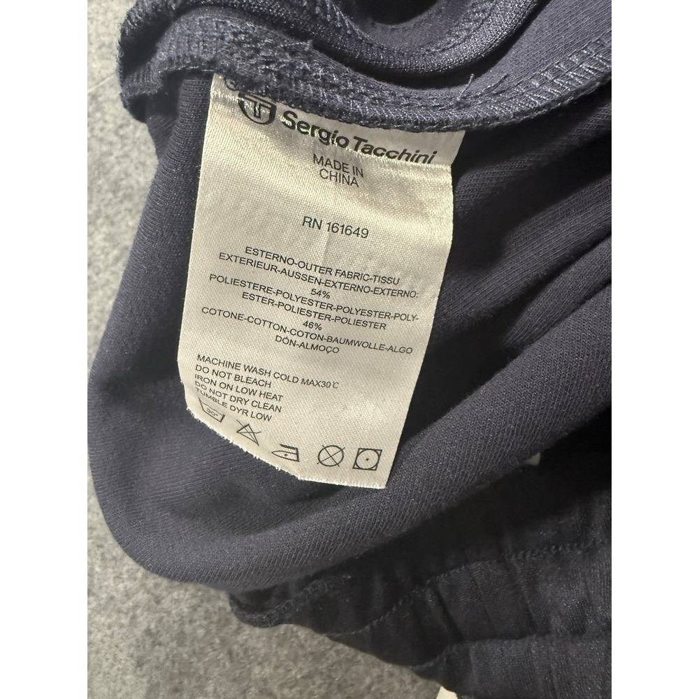 Sergio Tacchini Navy Blue Optimist Side Stripe Joggers Size M - Picture 11 of 12